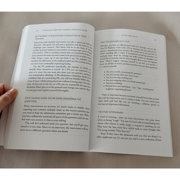 Physician Assistant School Interview Guide Book - Picture 3 of 3